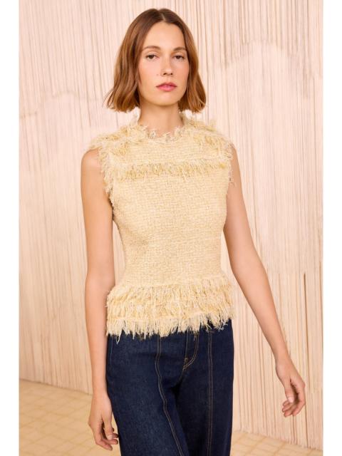 ULLA JOHNSON Kassi Knit Tweed Sleeveless Top