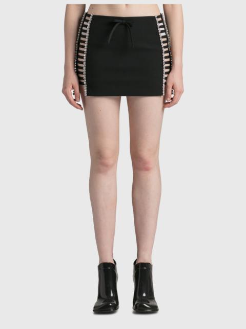AREA CAGE STRAP MINI SKIRT