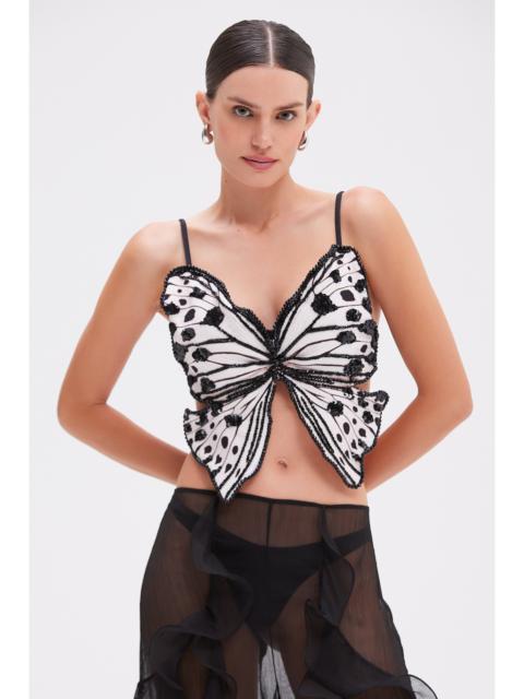 PatBO BUTTERFLY EMBROIDERED TOP (RUNWAY)