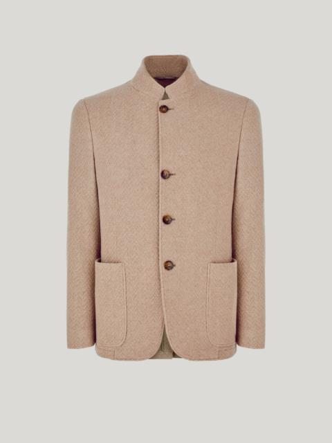 Canali BEIGE WOOL AND CASHMERE JACKET