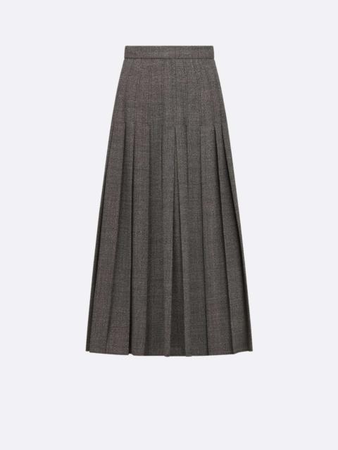 Pleated Mid-Length Skirt