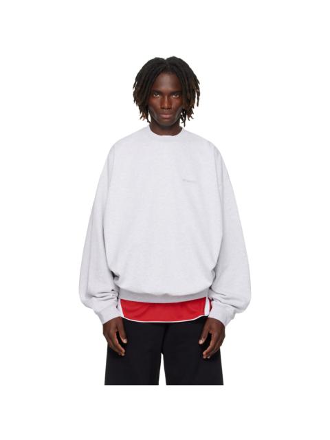 VETEMENTS Gray Logo Oversized Sweatshirt