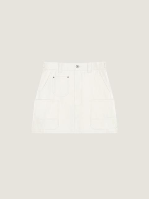 Givenchy MINI CARGO SKIRT IN WHITE DENIM