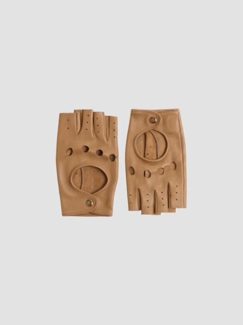 Valentino Women's Vlogo Signature Nappa Fingerless Gloves - Light Camel