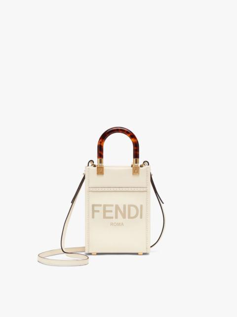FENDI White leather mini-bag