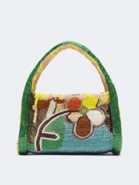 ALÉMAIS Limelight beaded top-handle bag