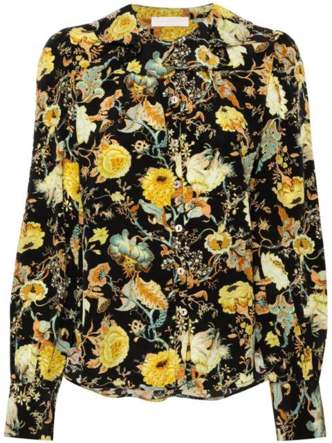 ULLA JOHNSON Veron floral-print silk blouse