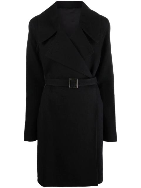 Rick Owens belted cotton midi coat