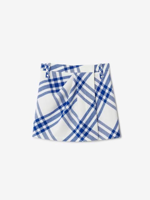 Burberry Check Wool Mini Skirt