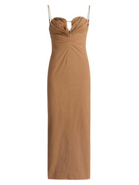 SIGNIFICANT OTHER Women's Quentin Sculpted Stretch-Cotton Maxi Dress - Cedar