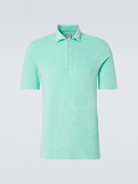 FEDELI Cotton terry polo shirt
