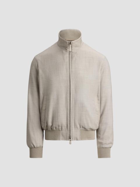 Ralph Lauren Men's Felton Cashmere-Silk Bomber Jacket - Cream Pearl Grey