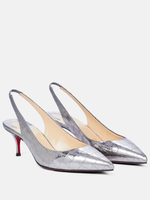 Christian Louboutin Kate 55 leather slingback sandals