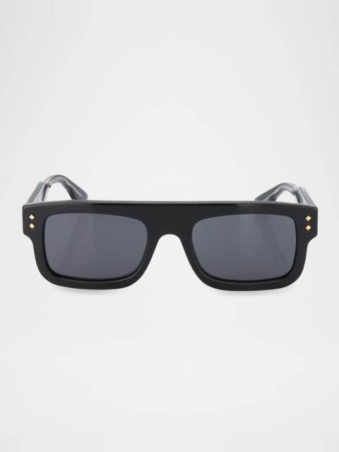 GUCCI Men's Rectangle Acetate Sunglasses