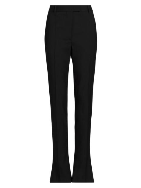 Alexander McQueen Women's Stretch Wool Straight-Leg Flare Trousers - Black