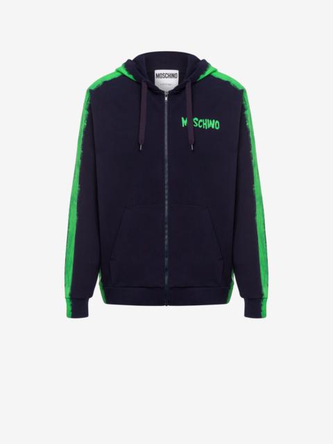 Moschino MOSCHINO PAINT ZIPPED SWEATSHIRT