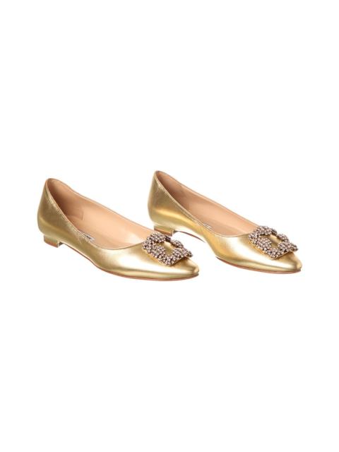 Manolo Blahnik Manolo Blahnik Hangisi Leather Flat (Authentic Pre-Loved)