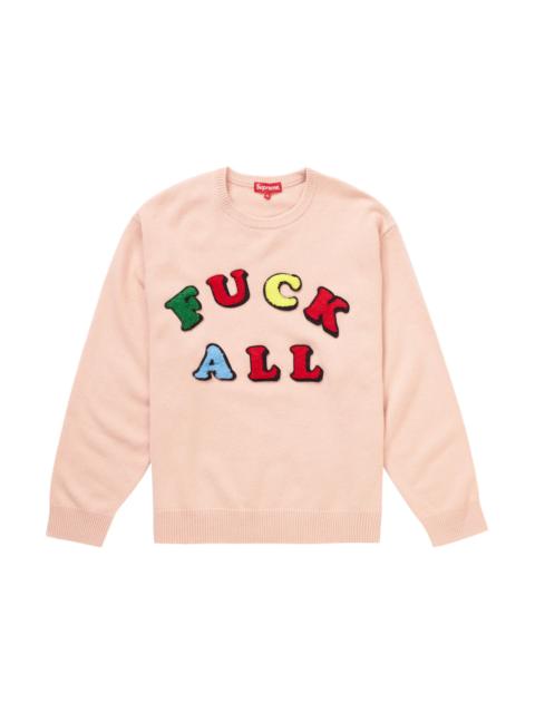 Supreme Jamie Reid Fuck All Sweater Dusty Pink