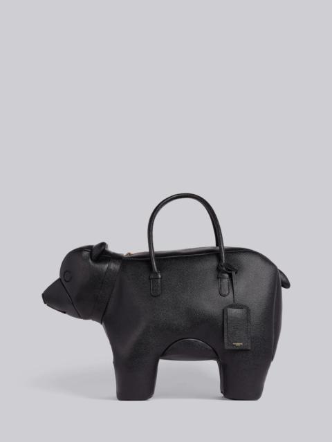 Black Pebbled Calfskin Bear Bag