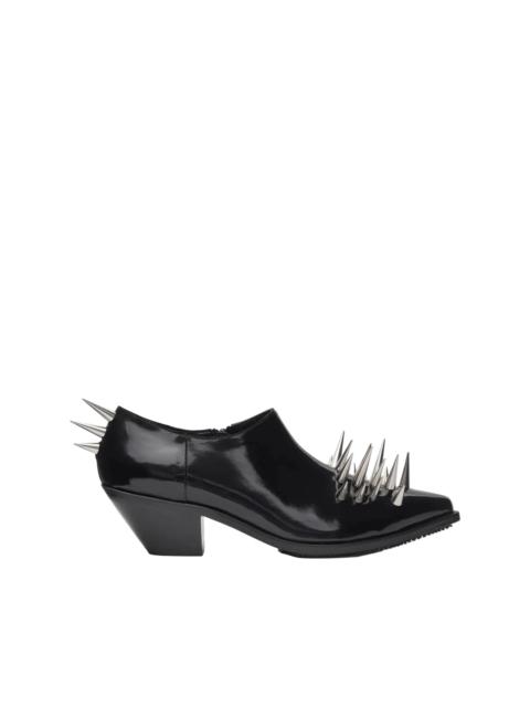 Junya Watanabe WOMEN'S SPIKED LEATHER SHOES - BLACK
