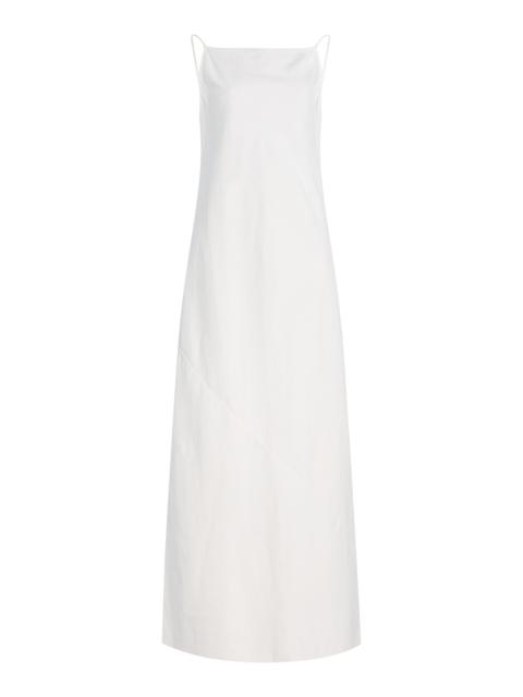 Another Tomorrow Exclusive Hemp-Blend Midi Slip Dress off-white