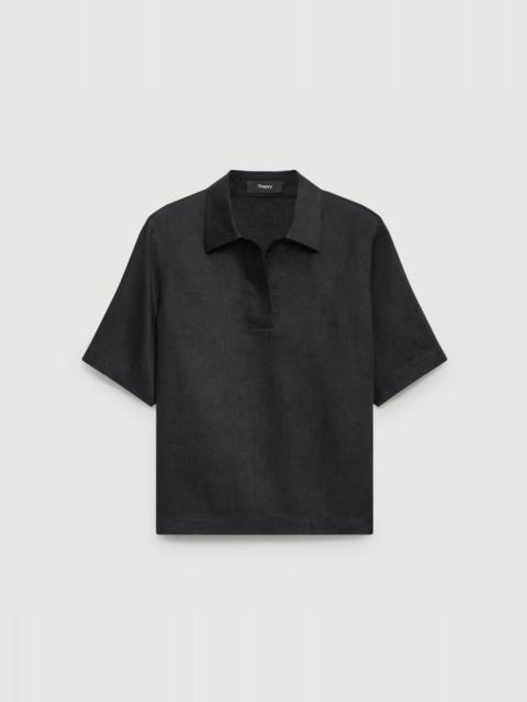 Polo Shirt in Relaxed Linen