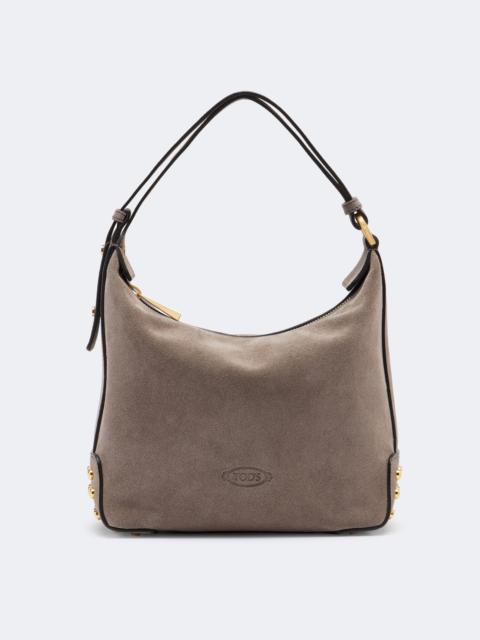 Tod's Metal Dots Mini suede top-handle bag