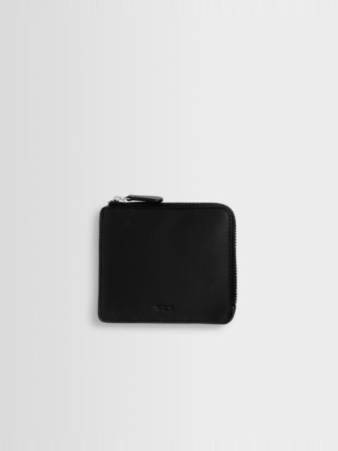 Wax London Harford - Black Leather Zip Wallet