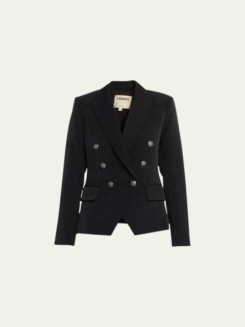 L'AGENCE Kenzie Double-Breasted Blazer