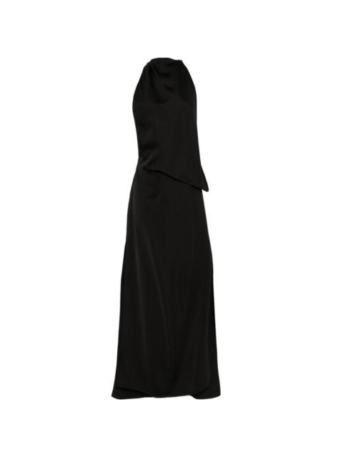 Sportmax halterneck layered maxi dress