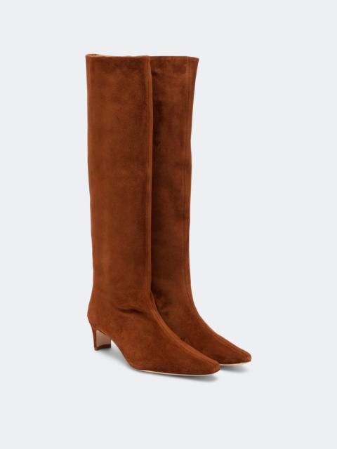 STAUD Wally suede knee-high boots