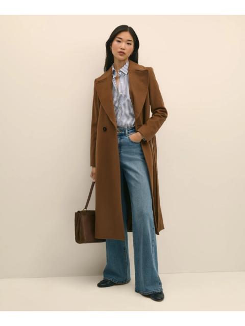 Brooks Brothers Notch Collar Coat in Water-Repellent Brushed-Twill Wool