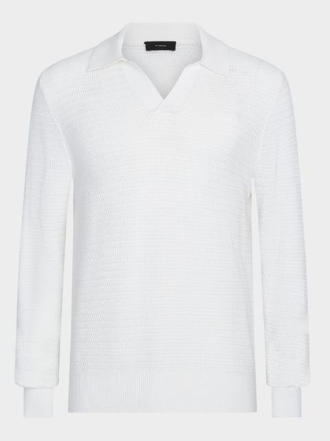 Vince Men's Craftsman Rib Sweater with Johnny Collar