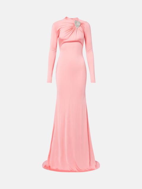 David Koma Embellished satin gown