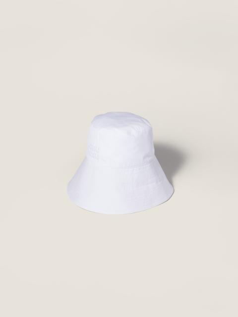Miu Miu Wide-brimmed poplin bucket hat