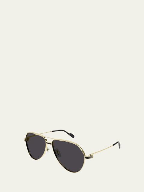 Cartier Men's Metal Aviator Sunglasses