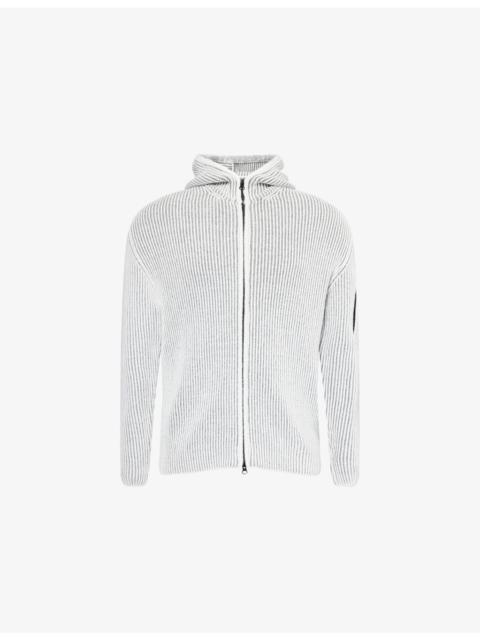 C.P. Company Contrast Hooded Knitted Fleece Hoody