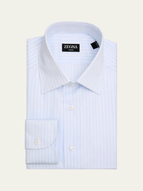 ZEGNA Men's Striped Trofeo Cotton Dress Shirt