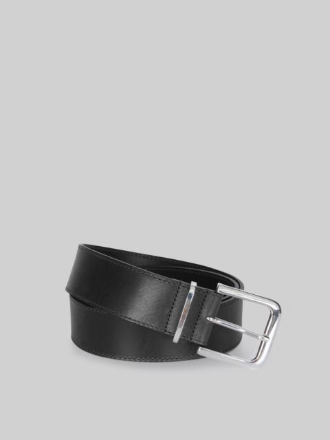 The Frankie Shop Sarno Leather Belt - Black/Silver