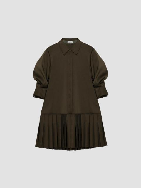 SIMKHAI Women's Regina Crepe Mini Dress - Dark Olive