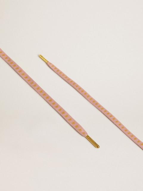 Golden Goose Old-rose laces with contrasting gold stars