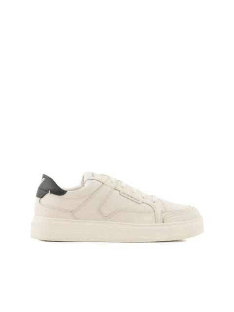 EMPORIO ARMANI leather panelled sneakers