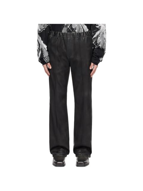 TAAKK Black Coated Trousers