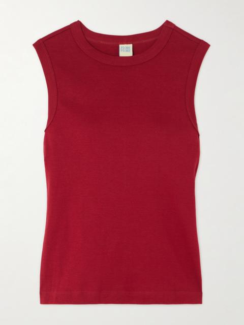 FLORE FLORE Esmé Ribbed Organic Cotton-jersey Tank