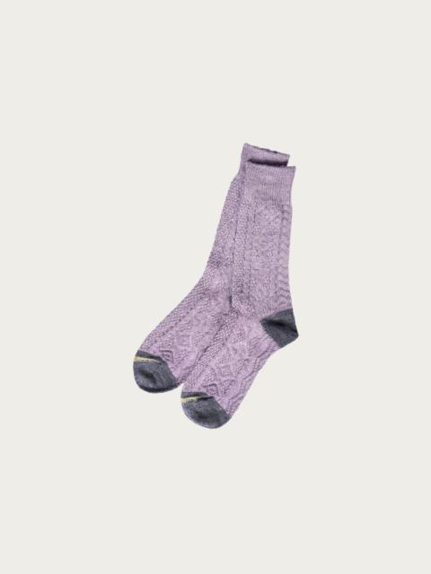 Kapital 96 Yarns Linen Jacquard KUBA Socks - Purple