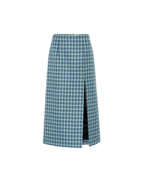BALENCIAGA Checked wool pencil skirt