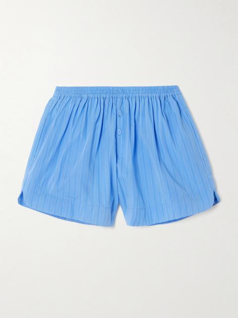 FAITHFULL Lonia Pinstriped Organic Cotton-poplin Shorts