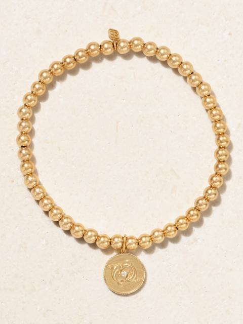 SYDNEY EVAN Pisces 14-karat Gold Diamond Bracelet