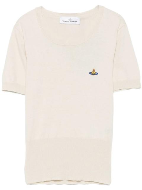 Vivienne Westwood TOP BEA SHORT SLEEVE WITH ORB EMBROIDERY