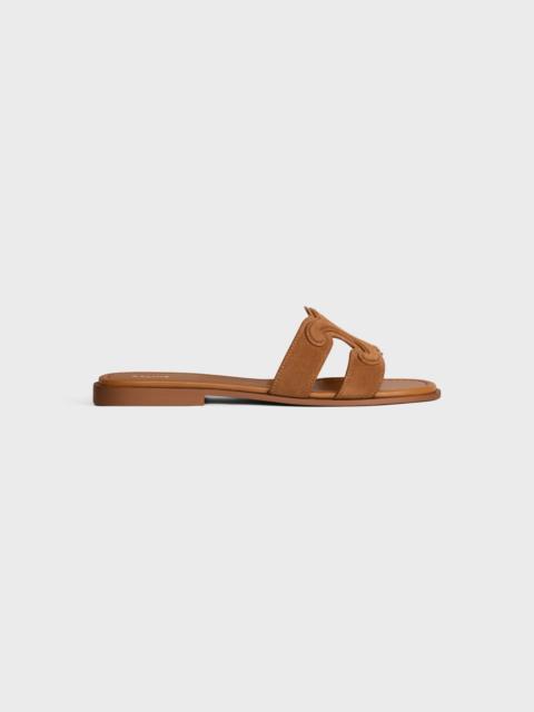 CELINE MARINA TRIOMPHE MULE IN SUEDE CALFSKIN